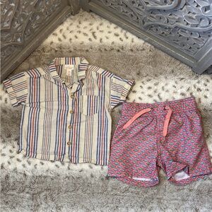 Cat & Jack Starting Out swim trunks set baby boys 18 months beach pool party